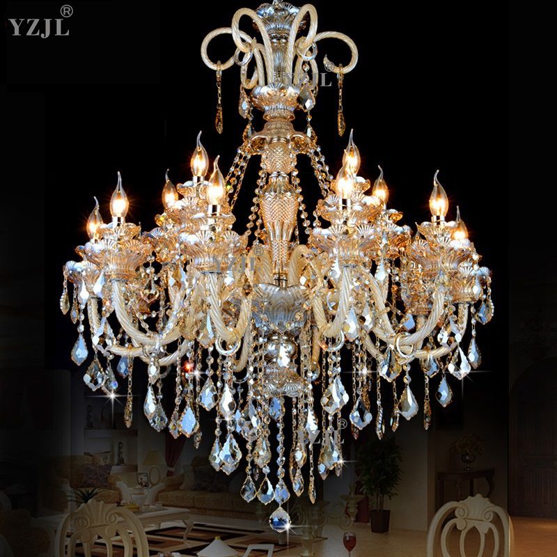 

High level large Chandelier Lighting lamps crystal Luxurious Export K9 chandeliers
