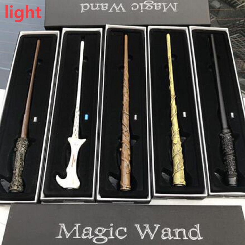 

LED Harry Potter Light UP Wand Hermione Dumbledore Snape Voldemort Magic Wand With Box Halloween Gift 15 Styles
