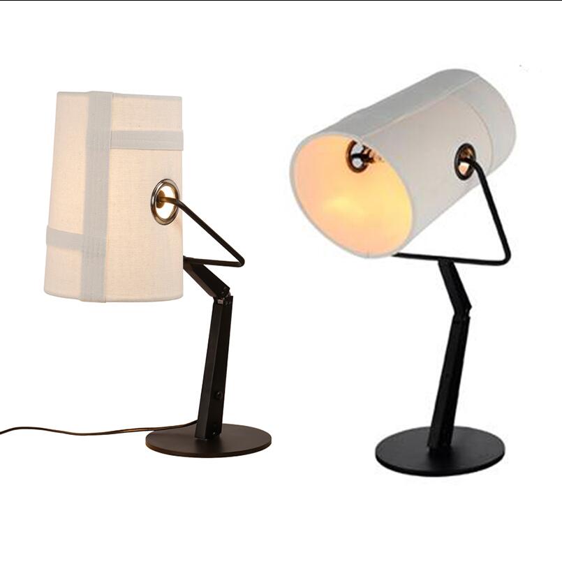 

Modern Adjustable R7S 100W Diesel Foscarini Fork black/ivory Table Lamps lights for study room living room Ivory Fabric desk lamps light