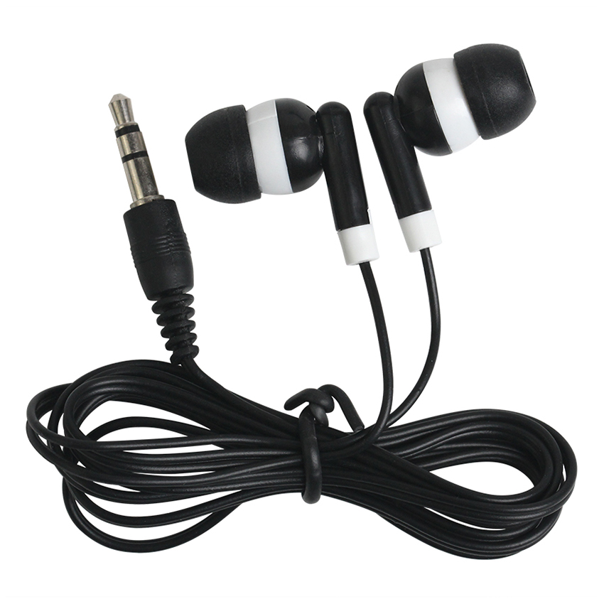 

300pc/lot Disposable earphones headphones low cost earbuds for Theatre Museum School library,hotel,hospital Gift, Yellow
