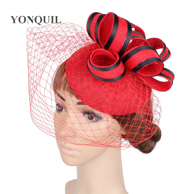 

16Colors Fashion Lady fascinator hair band Wedding Holiday Women Fascinator Veil Headband Hats Bride Hair Accessories headwear SYF185