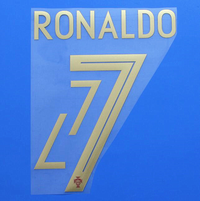 

2018 WORLD CUP Portugal National team RONALDO soccer Nameset Customize Name A-Z Number 0-9 Print Football Player font nameset patch