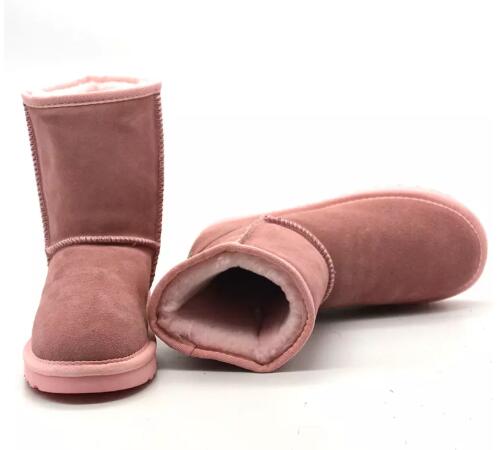 

2021 New Real Leather Suede High-quality Kid Boys Girls Children Baby Warm Snow Boots Teenage Students Snow Winter Boots, Light tan