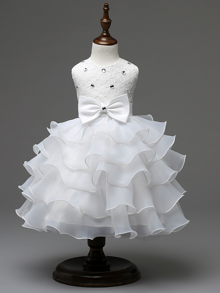 

Fashion Beautiful Baby Clothes Lovely Lace Crystal Baby Baptismal Gown Pink Red White Wedding Gowns Newborn Wedding Dresses, Blue