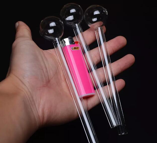 

15cm Glass Oil Burner Smoking Pipes 15x2mm thick clear tube Freeshipping Wholesale BestGlass G4