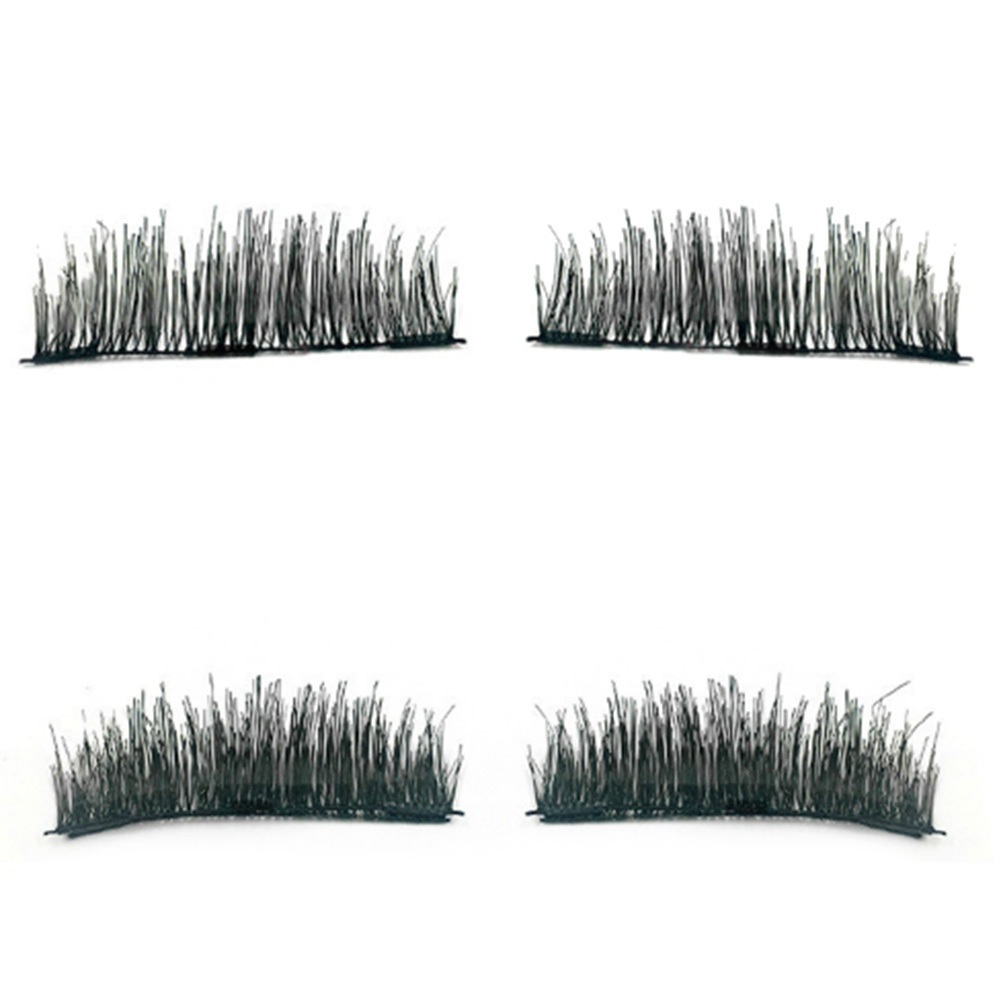 

3 Magnet 2Pairs 3D Magnetic Eyelashes Magnet Magnetic Lashes False Eyelashes Eye Lashes Makeup Kit Gift