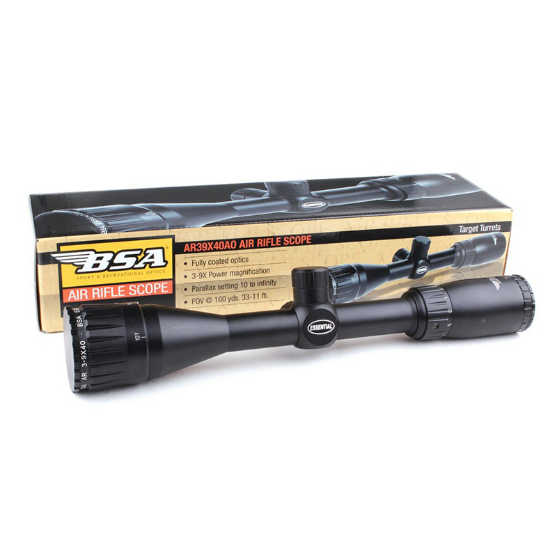 

Tactical BSA AR 3-9x40 Mil Dot Rifle Scope Hunting Optical Scopes with Scope Mounts