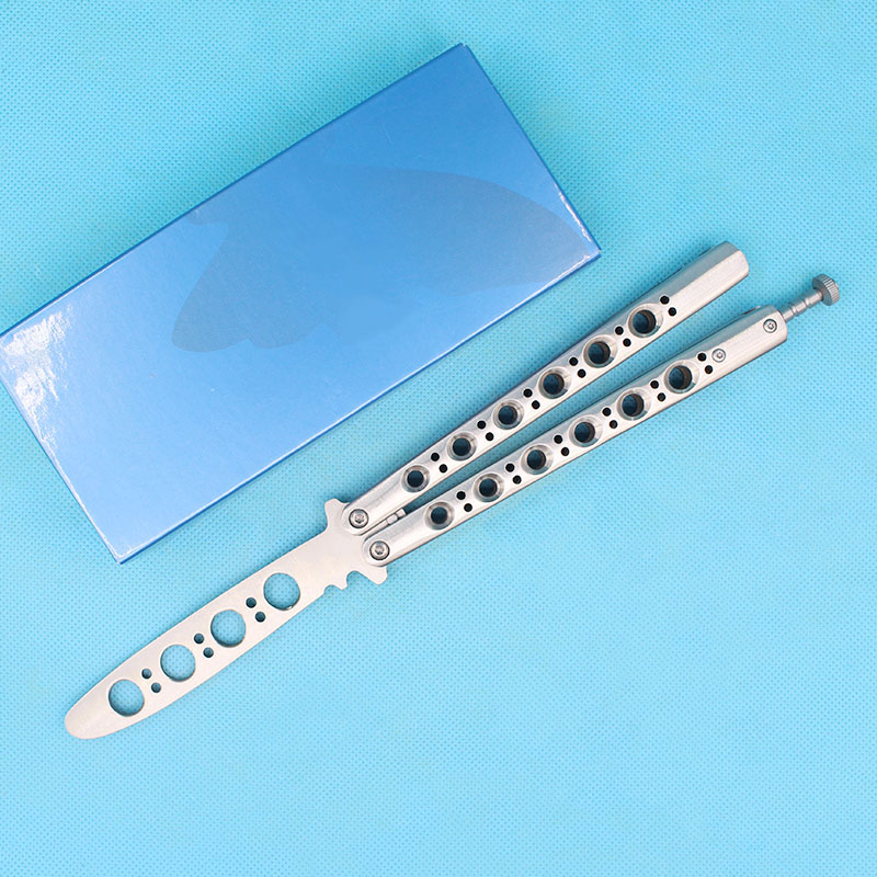 

Top Quality BM40 Trainer knife Buttefly knife 440C 58HRC Blade adjustable jilt Free-swinging folding camping SPRING LATCH knives