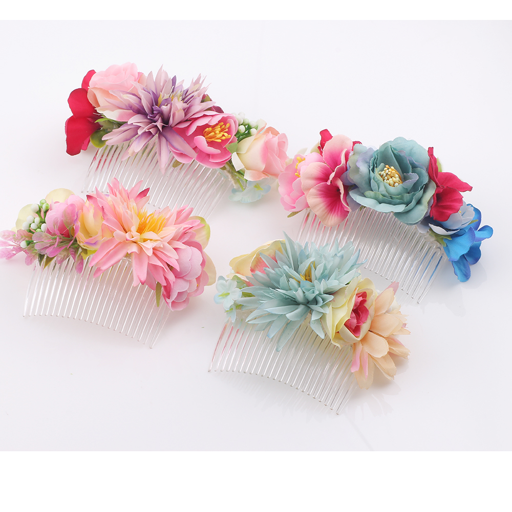 

Fabric Flower Hairgrips Wedding Accessories Corsage Wedding Flower Hair Clip Hairpins Hair Ornaments Women clips Comb