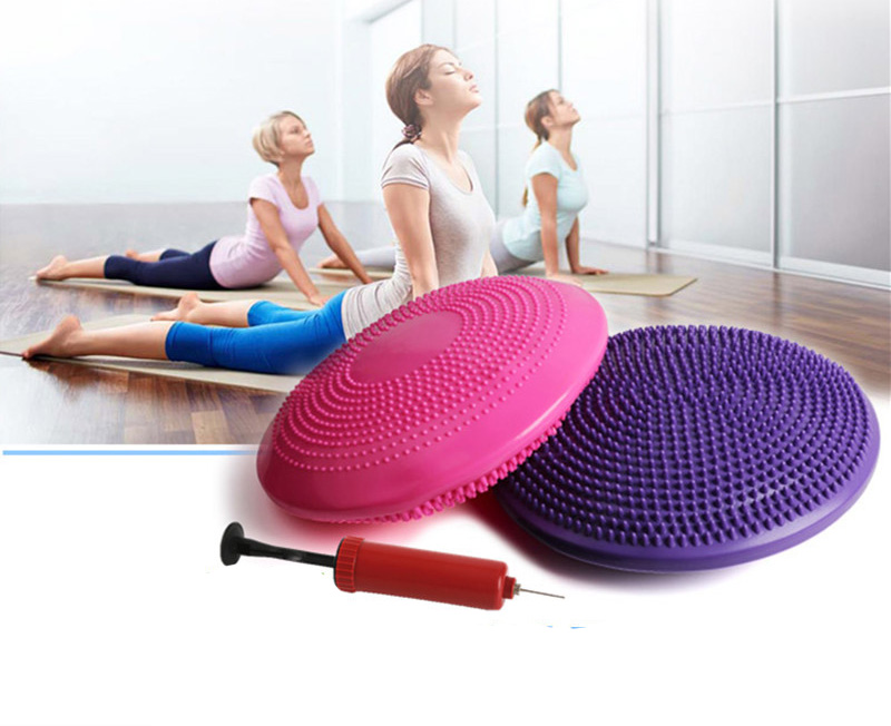 

Anti-riot Balanced Yoga Massage Plate Cushion Stability Disc Balance Wobble Pad Ankle Knee Board Massage Ball Mat, Grey