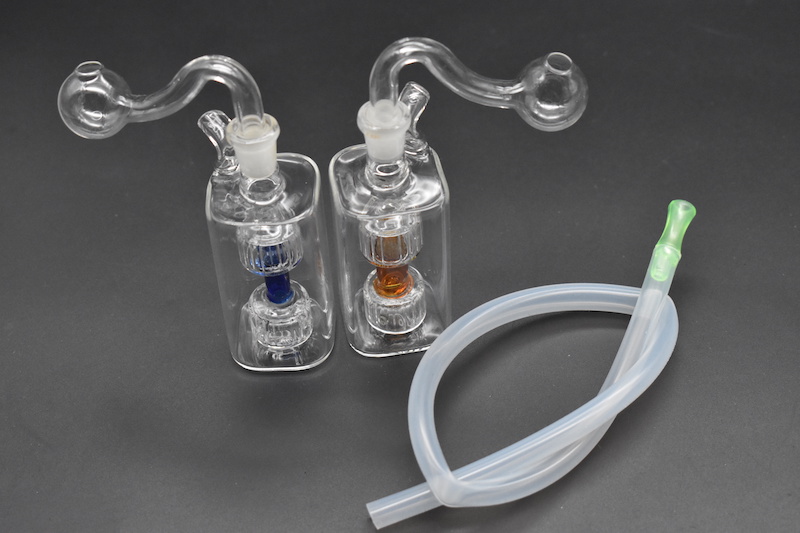 

TOP quality Oil Burner Water Pipes Bong with 10mm Male Thick Pyrex Glass Oil Burner Pipe with hose glass ash catcher dab oil rigs bong