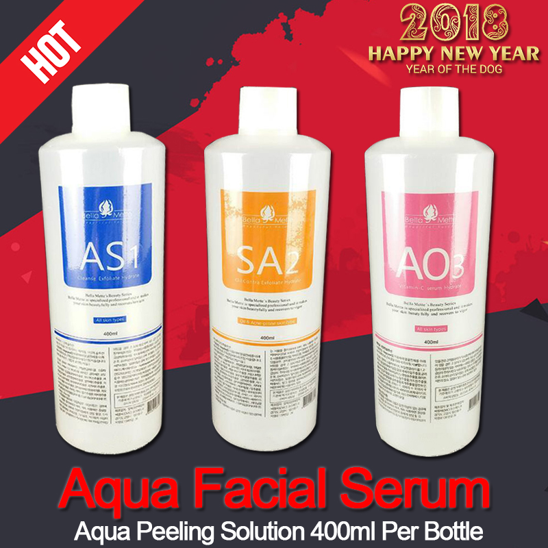 

Professional hydrafacial machine use aqua peeling solution 400 ml per bottle aqua facial serum hydra facial serum for normal skin CE/DHL