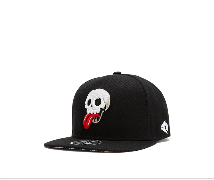

Ball Caps Funny Skull Printed Casual Male Female Designer Hats Unisex Hip Hop Men Women, White