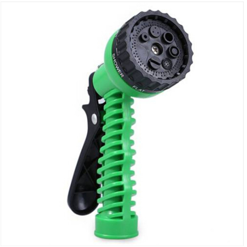 

Wholesales Hose Water Pipe Expandable Spray Gun Garden Tool 7 Spraying Modes Irrigation Watering Equipments Garden Supplies, Green
