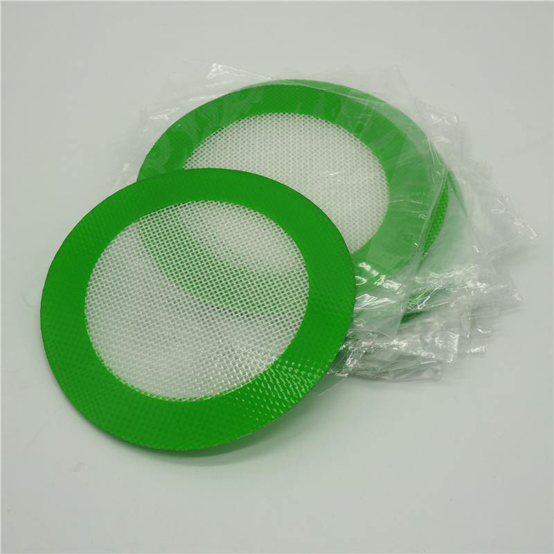 

5pcs/lot round Silicone Mats Wax Non-Stick Pads Silicon Dry Herb Mat Food Grade Baking Mat Dabber Sheets Jars Dab Pad Green