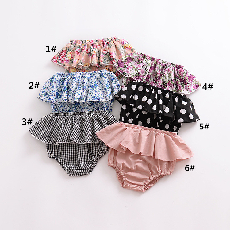 

NEW arrival Baby Clothes Summer Girls Dot /Plaid/ Flower PP pant all-match cotton baby girl short pant