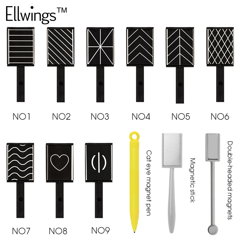 

Ellwings DIY Strip Magical Magnet Stick for Cat Eye Gel Polish Nail Art Manicure Tool 3D Effect Strong Double-headed Magnet, Magnet pen
