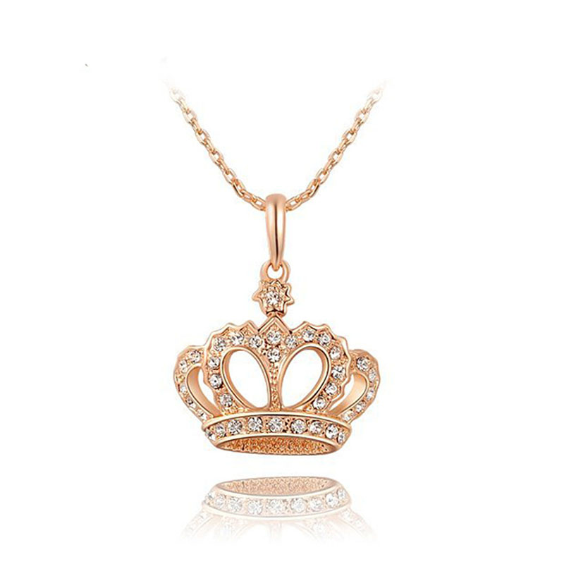 

Luckyshine3Pcs/Lot 2 Color High quality Austrian Crystal Zircon Gemstone 29*23 mm Crown Fashion Women Wedding Pendant Weddings Jewelry Hot
