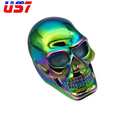 

US7 Punk Gothic Rainbow Titanium Stainless Steel Biker Skeleton Rings Rainbow Skeleton Ring For Men Hip Hop Jewelry