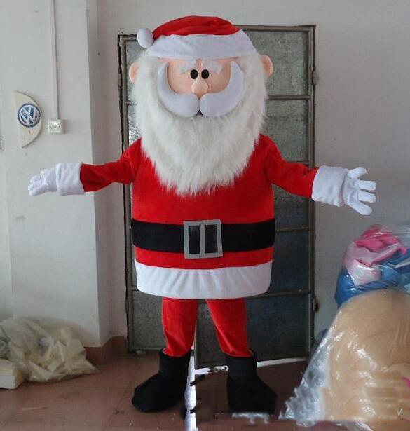 

2018 Factory direct sale the red nosed reinderer santa father Christmas mascot costume for adult