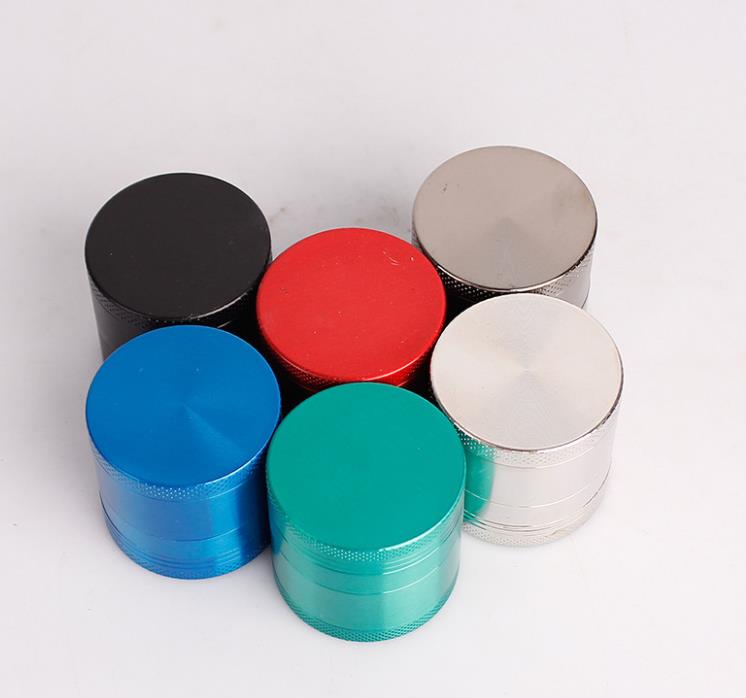 

Zinc alloy flat 4 layer metal grinder 40mm portable cigarette cutter