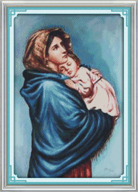 

The Virgin Mary,Christian Jesus decor paintings , Handmade Cross Stitch Embroidery Needlework sets counted print on canvas DMC 14CT /11CT