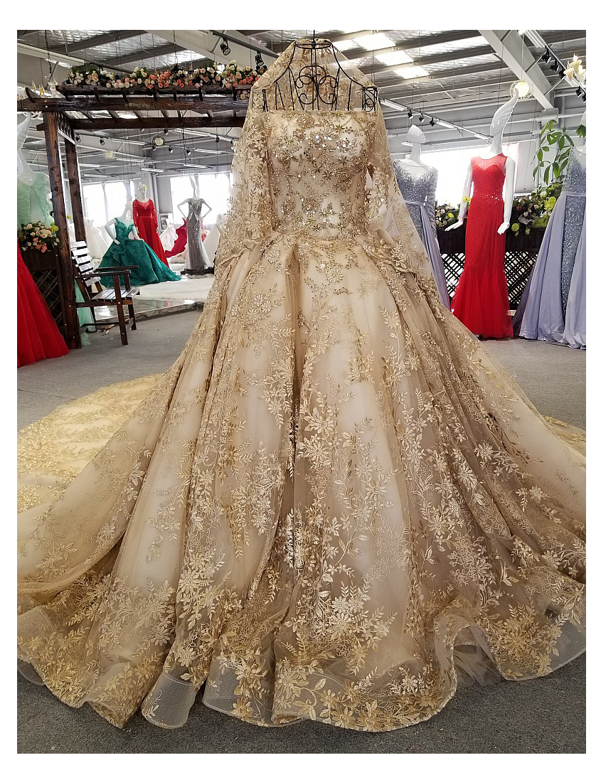 golden gown for bride