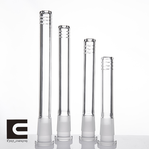 

Glass Downstem 19mm to 14mm Diffuser/Reducer Smoking Accessories Glass Down Tube Stem 2.5inch to 5.25inch With 6 Cuts