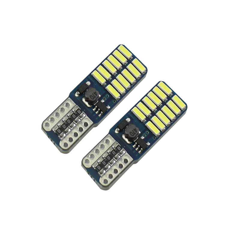 

10XSuper bright 24 SMD bulb 4014 led car light 12V w5w T10 led auto cob externa clearance door reading lamp turn signal