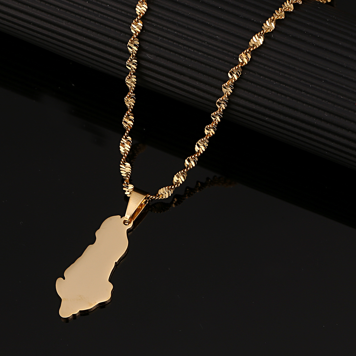 

Stainless Steel Albania Map Pendants & Necklaces Gold Color Charm Shqiperise Jewelry For Women Girls