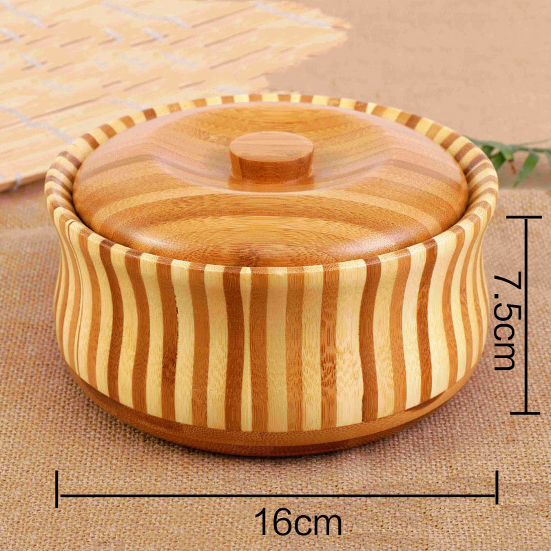 

Large Round Wooden Salad Bowl Fruit Salad Food Serving Bowl Kitchen Wooden Utensils Wood Dishes with Covered