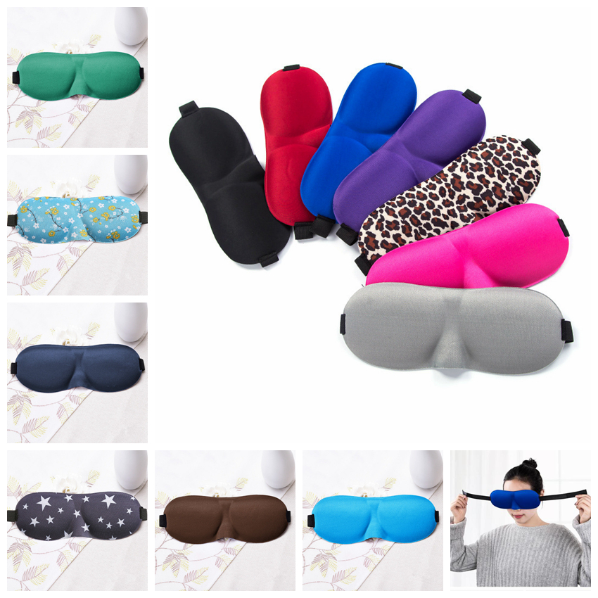 

3D Sleep Mask Breathable Eye Mask Natural Sleeping shading Eyeshade Eye Patch Travel Eyepatch 13 colors Eye Cover AAA1426