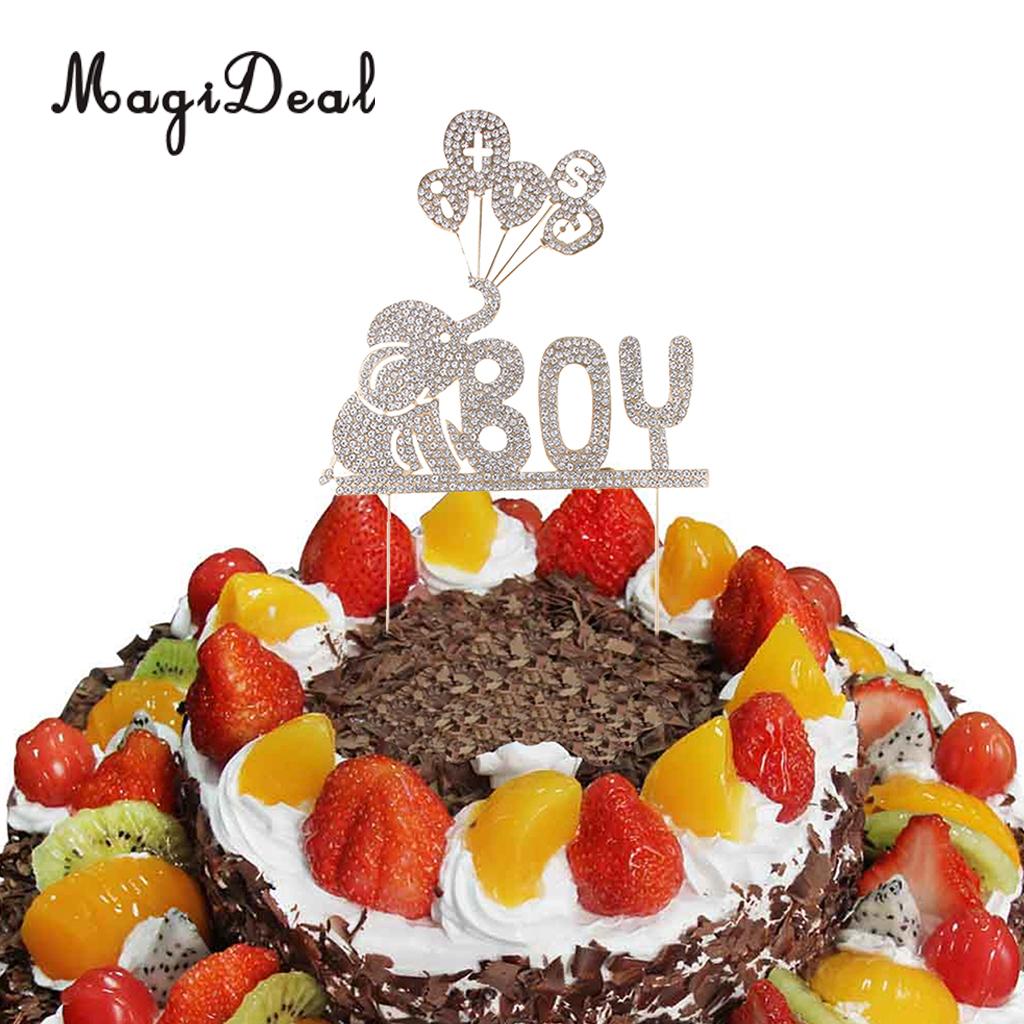2020 Wholesale Stunning Elephant It Is A Boy Cake Topper Baby