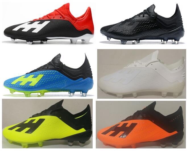 

2021 Mens Low Ankle Football Boots X 18 FG Soccer Shoes Speedmesh X18 Messi Speed Mesh Outdoor Cleats, Color 1