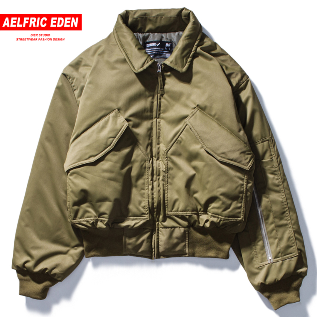 

Aelfric Eden 2018 Winter Mens Letter Printed Thick Parkas Streetwear Vintage Jackets Coats Harajuku Warm Male Windbreaker Et33, Black