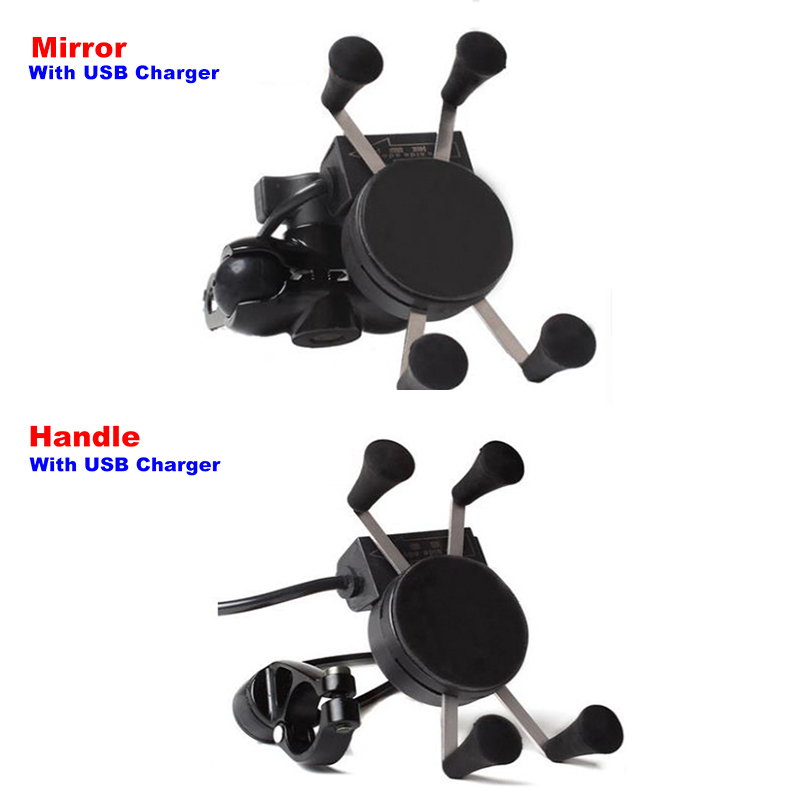 

ACCNIC Motorcycle Phone Holder Stand Bike Mobile Bracket With USB Charger Socket For iPhone X 8 7Plus Samsung S8 GPS Navigation C18110801