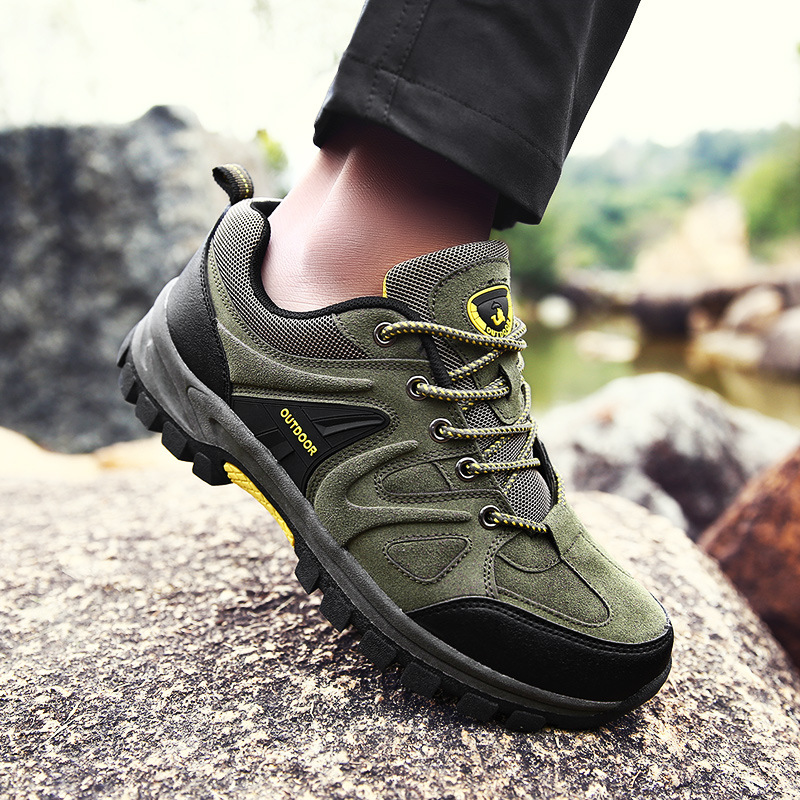 Men Snow Outdoors Men Hiking Shoes Suede Working Fur Warm Ankle Boots Leather Men's Boots Men Winter Waterproof