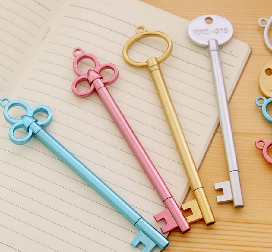 

0.38mm Vintage Key Plastic Gel Pen Creative Pens For Kids School Supplies