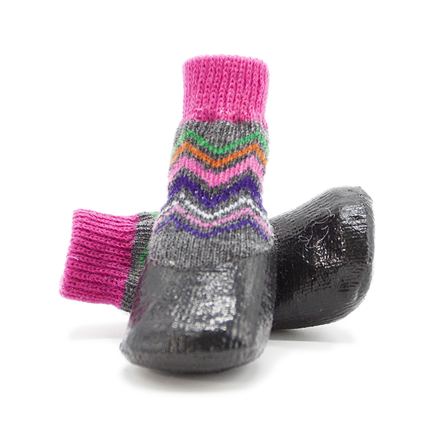 

4pcs/set Outdoor Waterproof Nonslip Anti-stain Dog Cat Socks Booties Shoes Paw Protector For  Large Dog, Red