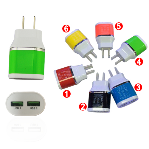 

US/EU Plug 5V 2A Wall Charger AC Power Adapter Dual USB Home Chargers For Iphone 7 8 X Samsung Galaxy S7 S8