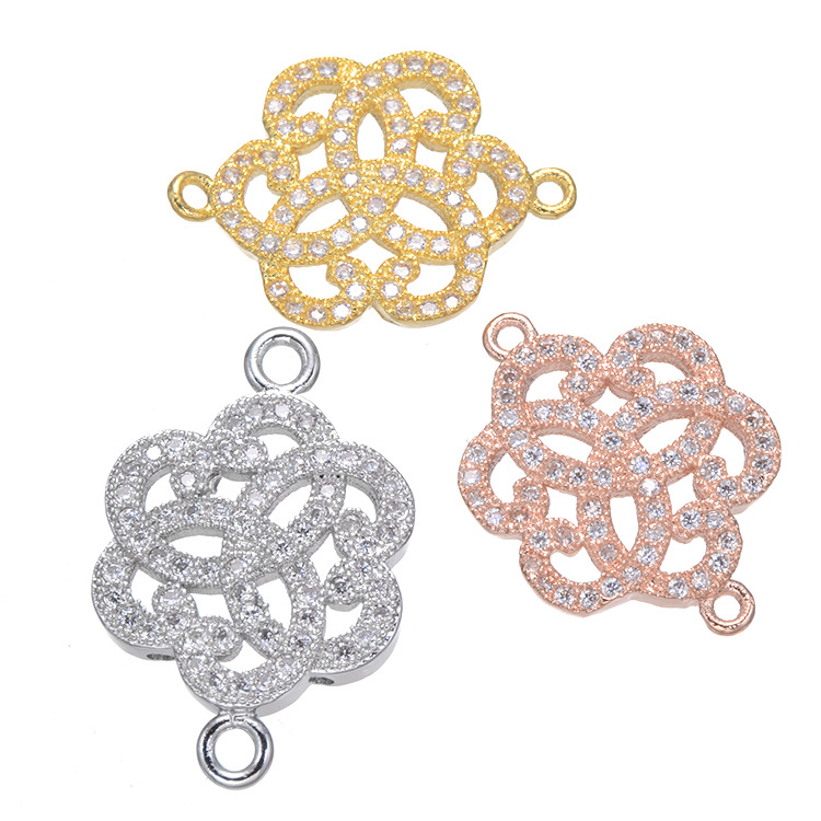 

10 pcs fashion shiny flower Connector Charm good for Bracelets Necklaces Earrings Jewelry Making Findings