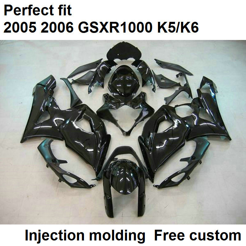 

Hot sale fairings for Suzuki GSXR1000 2005 2006 black injection molded fairing kit GSXR1000 05 06 FV12, Same as picture