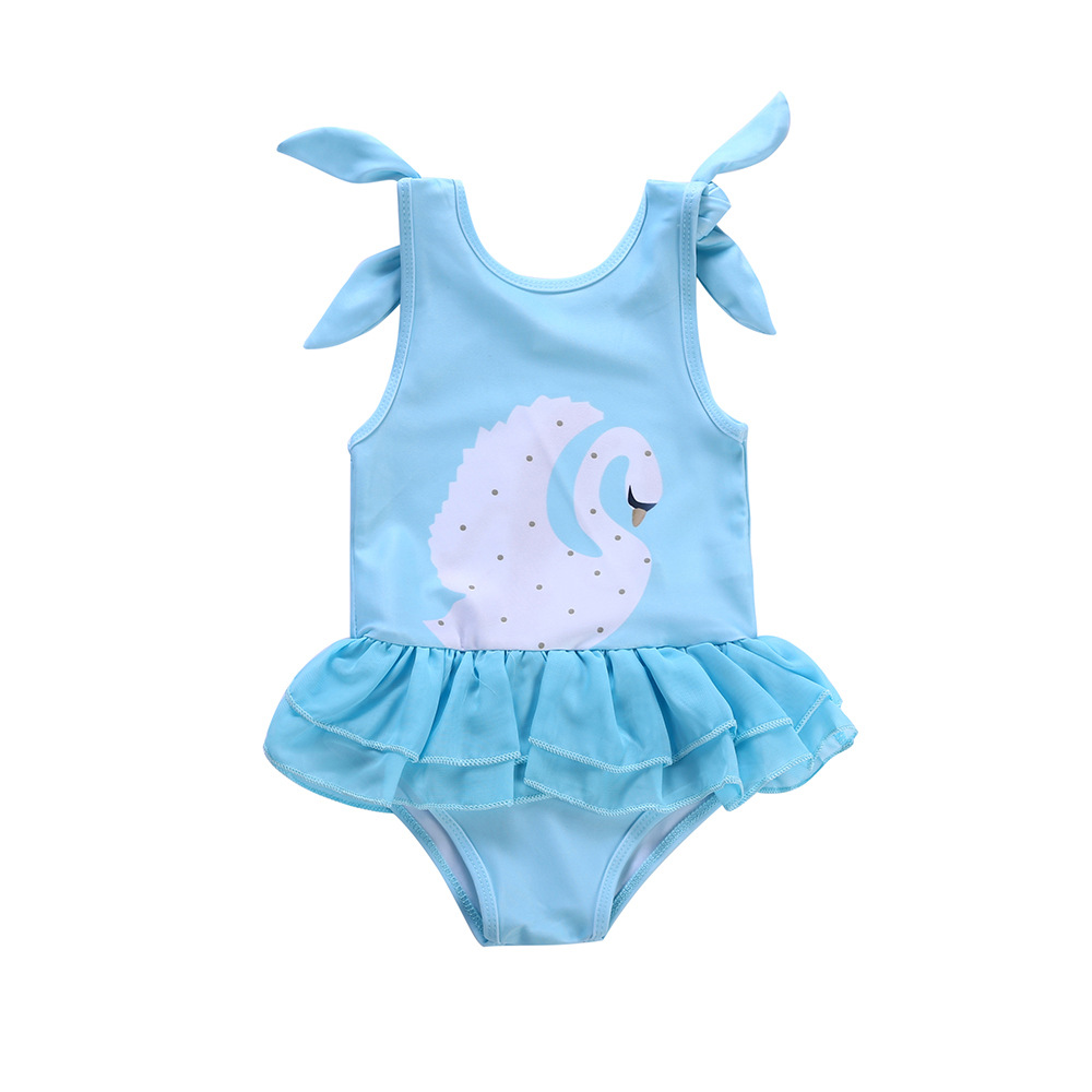 

swimwear for girls baby girl clothes summer kids clothing swimsuit blue swan children clothing set children girl swimwear, Wathet blue
