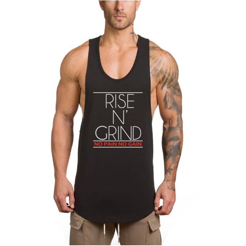 TX Apparel Mens Gym Cotton Tank Tops NO Pain NO GAIN Muscle Stringer Vest