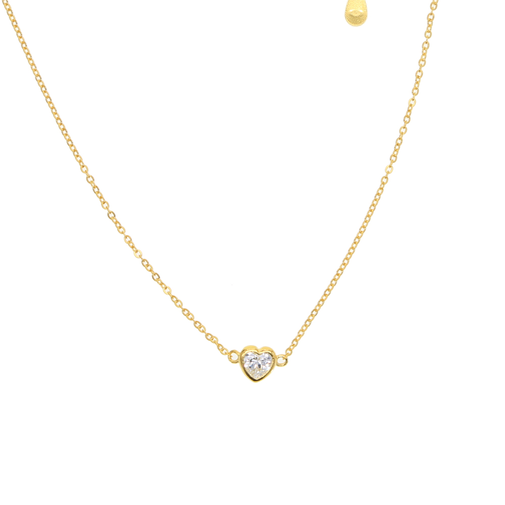 

100% 925 silver Fashion Personalized love heart cubic zirconia Pendant Necklace dainty cz Charm For Women Mini cute Jewelry