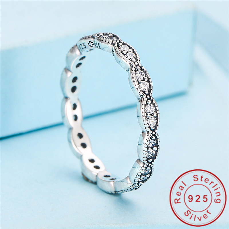 

Women Match Band ring Genuine 925 Sterling silver rings Diamonique Cz Engagement wedding ring for women Flower jewelry