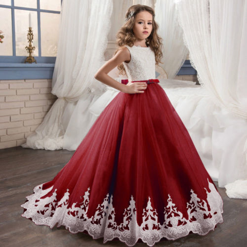 

Beaded Rhinestone Jewel Neck Sleeveless Little Girls Pageant Gowns Buttons Back Long Tulle Flower Girls Dresses for Weddings, Multi