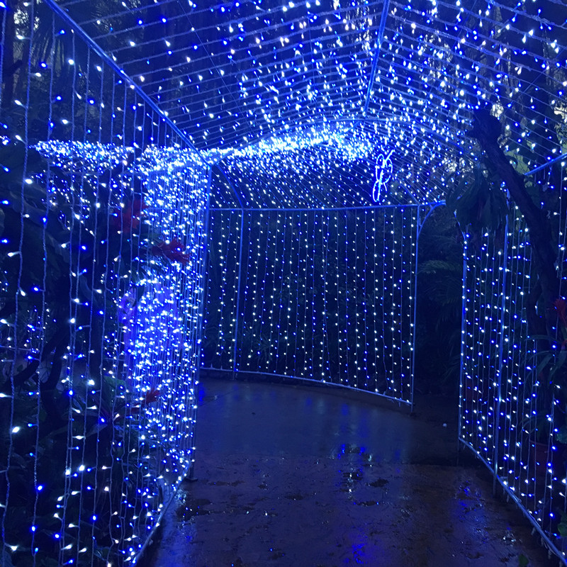

10m*5m Outdoor 1600 LED Christmas String Fairy Curtain Lights Flash Twinkle Holiday Lamp Ball Holiday Wedding Party Decoration 110V US Plug