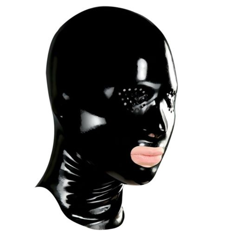 

100% Pure Latex Hoods Rubber Fetish Mask without Zipper Party Wear Cosplay Handmade Costumes, Pink