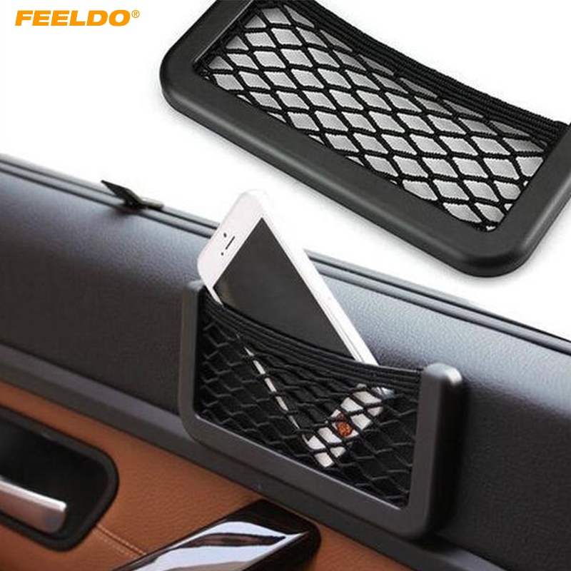 2x Auto Netz Aufbewahrungstasche Tasche Organizer Schnur Lagerung String Halter